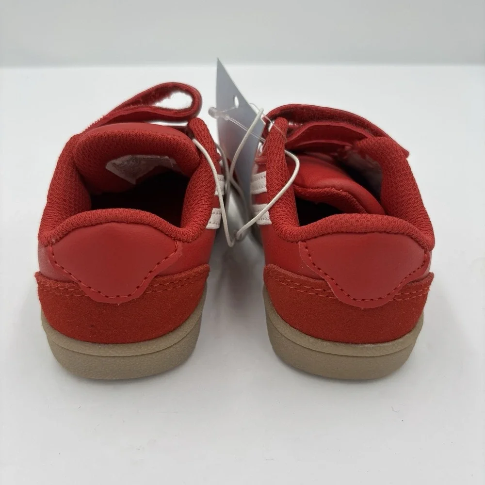 NWT Boys Size 5 Red Cat & Jack Toddler Dakota Retro Hook and Loop Court Sneakers